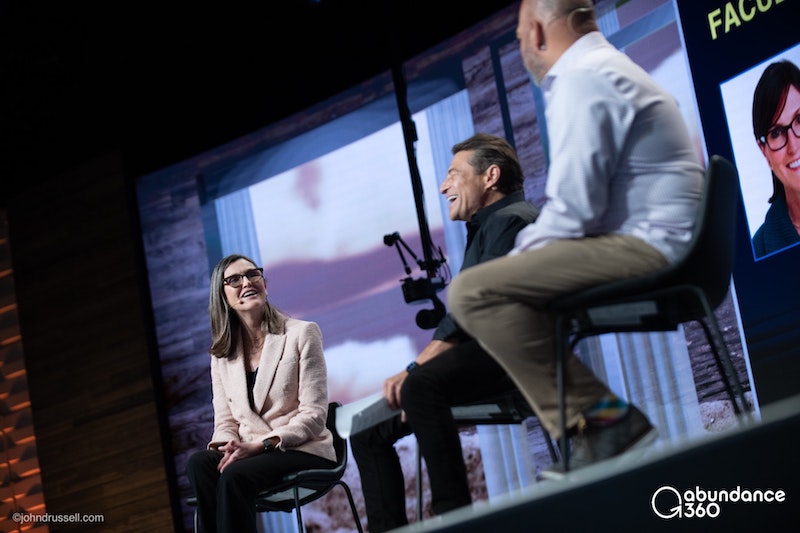 peter diamandis with cathie wood